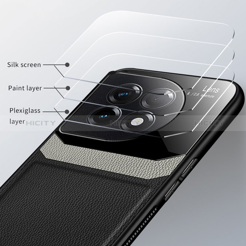 Custodia Silicone Morbida In Pelle Cover FL1 per OnePlus 11 5G