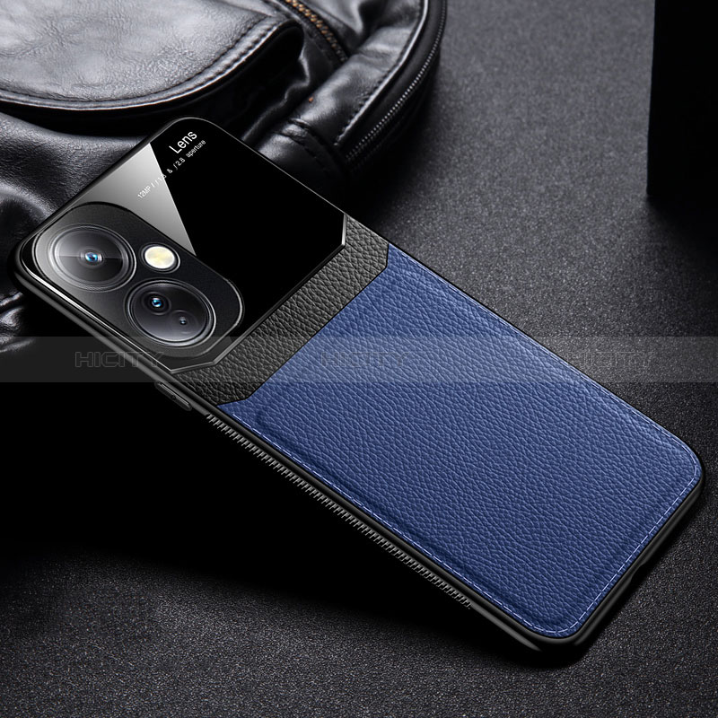 Custodia Silicone Morbida In Pelle Cover FL1 per OnePlus Nord CE 3 5G Blu