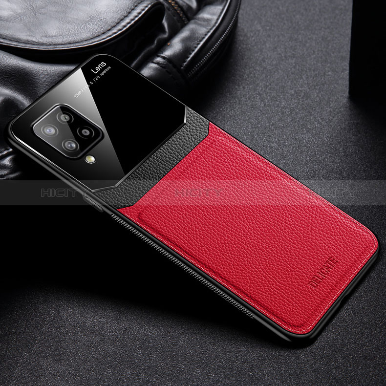 Custodia Silicone Morbida In Pelle Cover FL1 per Samsung Galaxy A42 5G Rosso