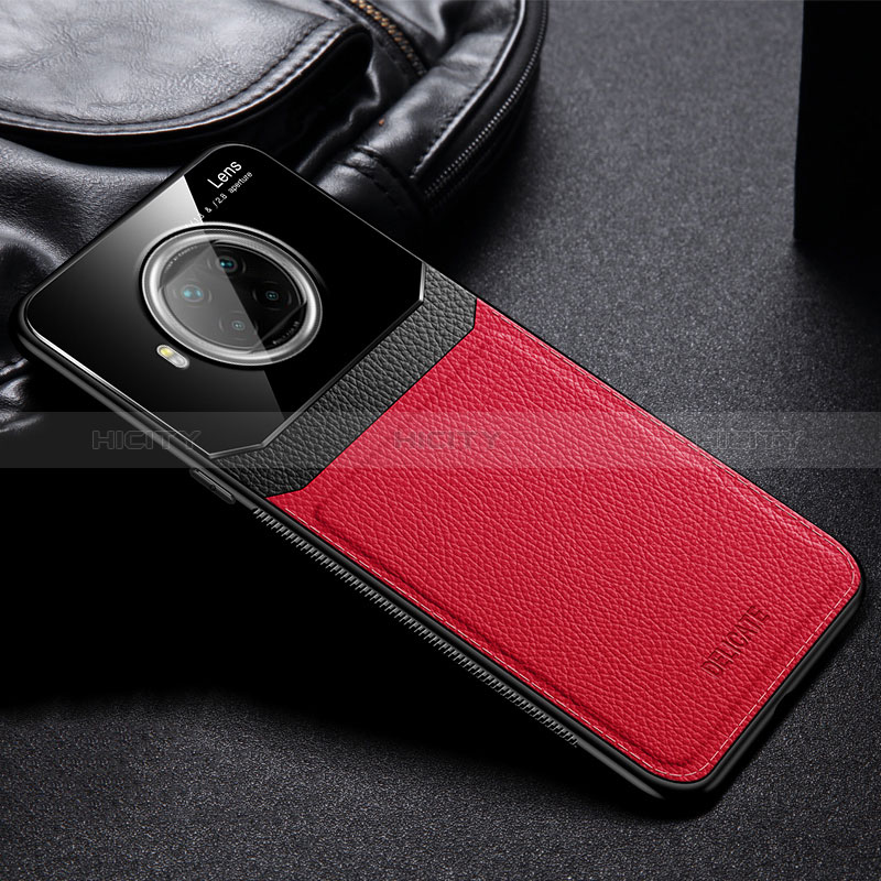 Custodia Silicone Morbida In Pelle Cover FL1 per Xiaomi Mi 10T Lite 5G Rosso