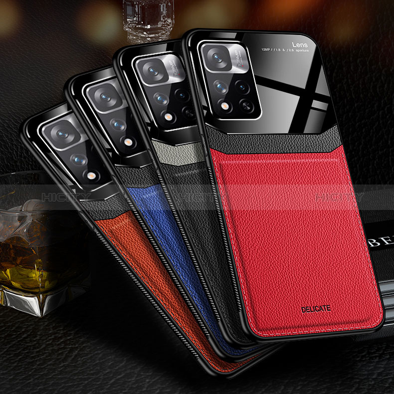 Custodia Silicone Morbida In Pelle Cover FL1 per Xiaomi Redmi Note 11T 5G