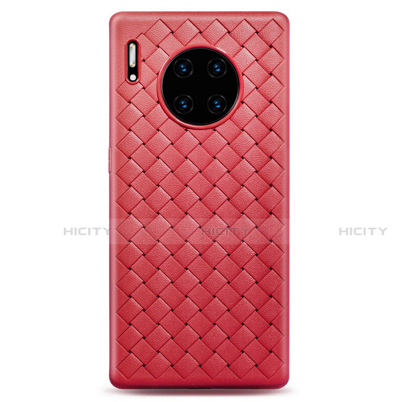 Custodia Silicone Morbida In Pelle Cover H01 per Huawei Mate 30 Pro 5G Rosso