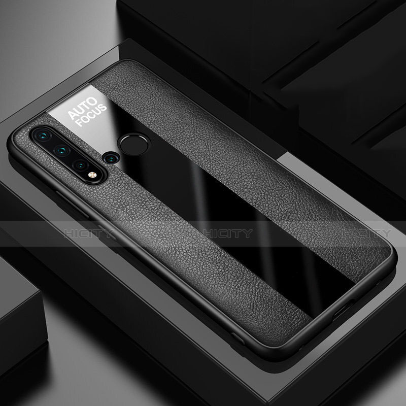Custodia Silicone Morbida In Pelle Cover H01 per Huawei P20 Lite (2019) Nero