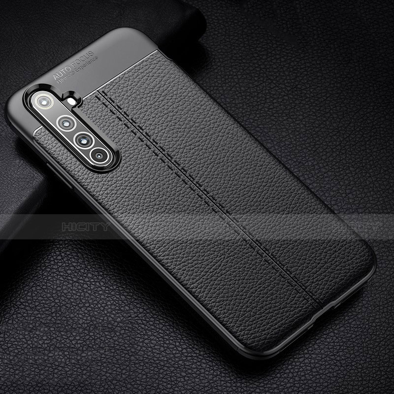 Custodia Silicone Morbida In Pelle Cover H01 per Realme X50 Pro 5G Nero