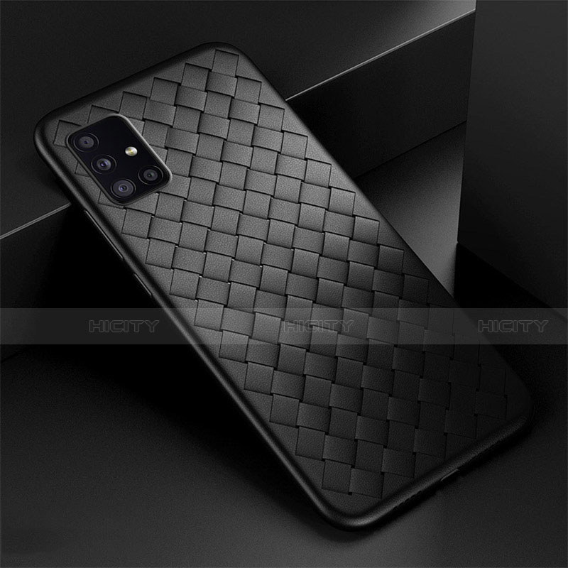 Custodia Silicone Morbida In Pelle Cover H01 per Samsung Galaxy A51 5G Nero