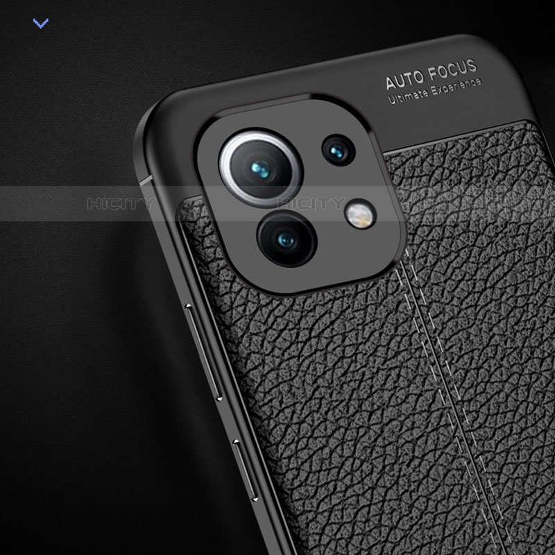 Custodia Silicone Morbida In Pelle Cover H01 per Xiaomi Mi 11 Lite 4G