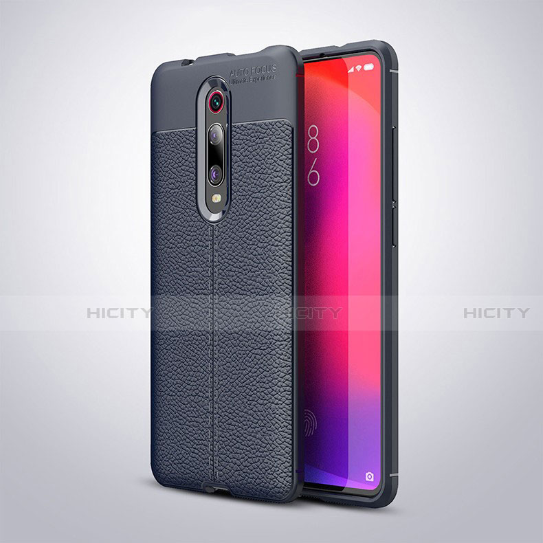 Custodia Silicone Morbida In Pelle Cover H01 per Xiaomi Mi 9T Blu