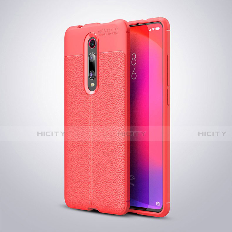 Custodia Silicone Morbida In Pelle Cover H01 per Xiaomi Mi 9T Pro Rosso