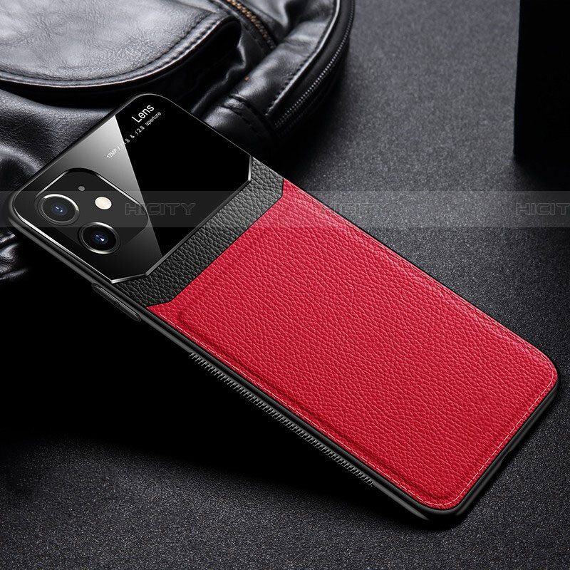 Custodia Silicone Morbida In Pelle Cover H02 per Apple iPhone 11 Rosso