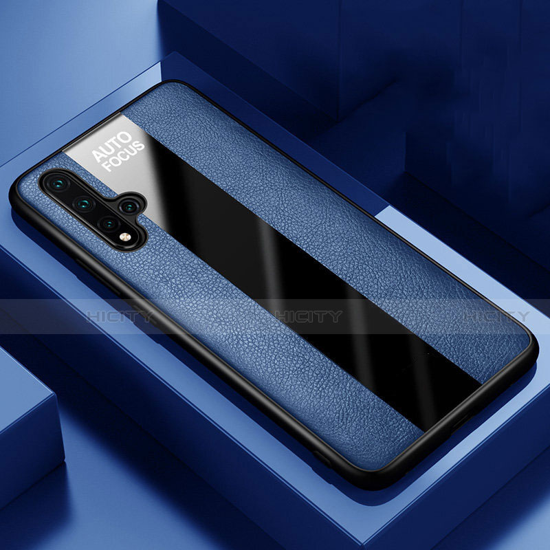 Custodia Silicone Morbida In Pelle Cover H02 per Huawei Nova 5 Blu