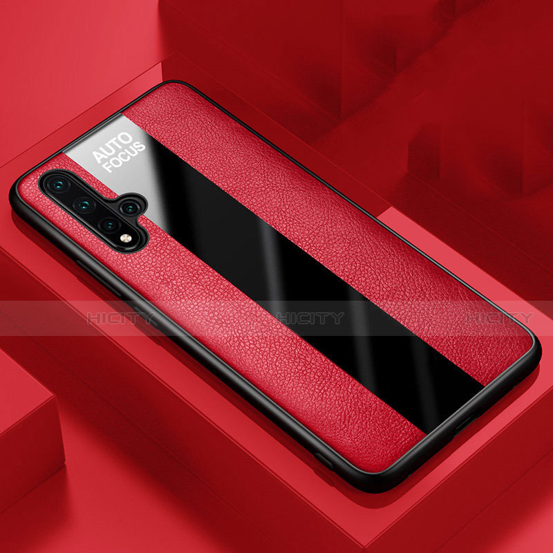 Custodia Silicone Morbida In Pelle Cover H02 per Huawei Nova 5 Pro Rosso