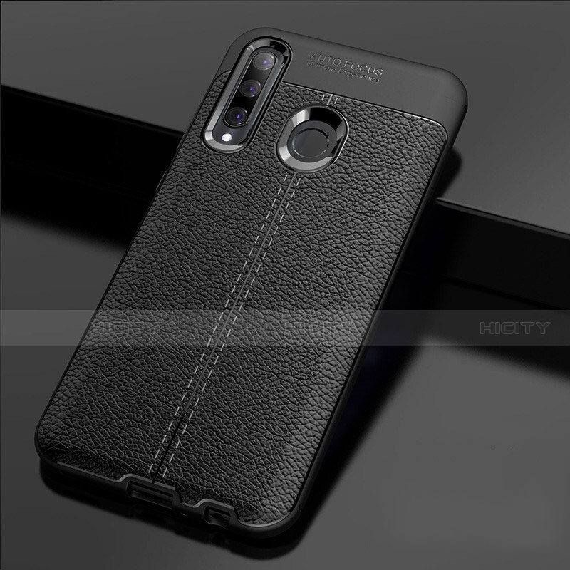 Custodia Silicone Morbida In Pelle Cover H02 per Huawei P Smart+ Plus (2019) Nero