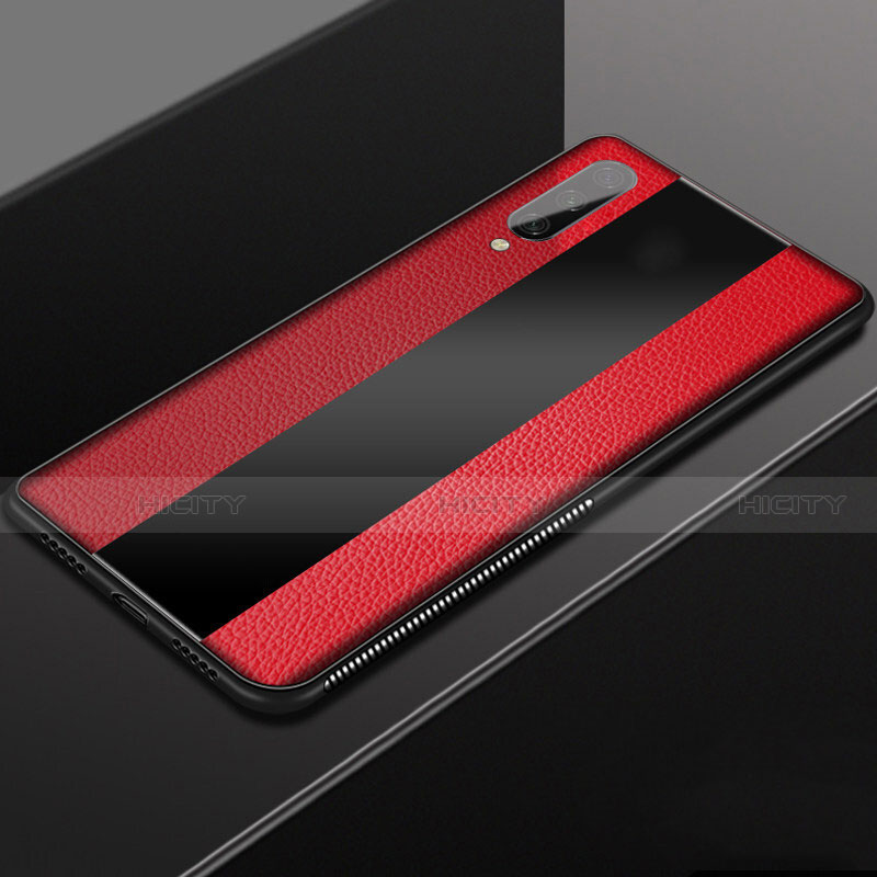 Custodia Silicone Morbida In Pelle Cover H02 per Xiaomi Mi A3 Rosso