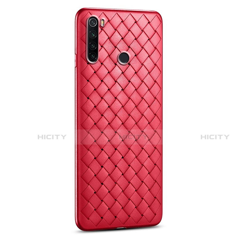 Custodia Silicone Morbida In Pelle Cover H02 per Xiaomi Redmi Note 8 Rosso