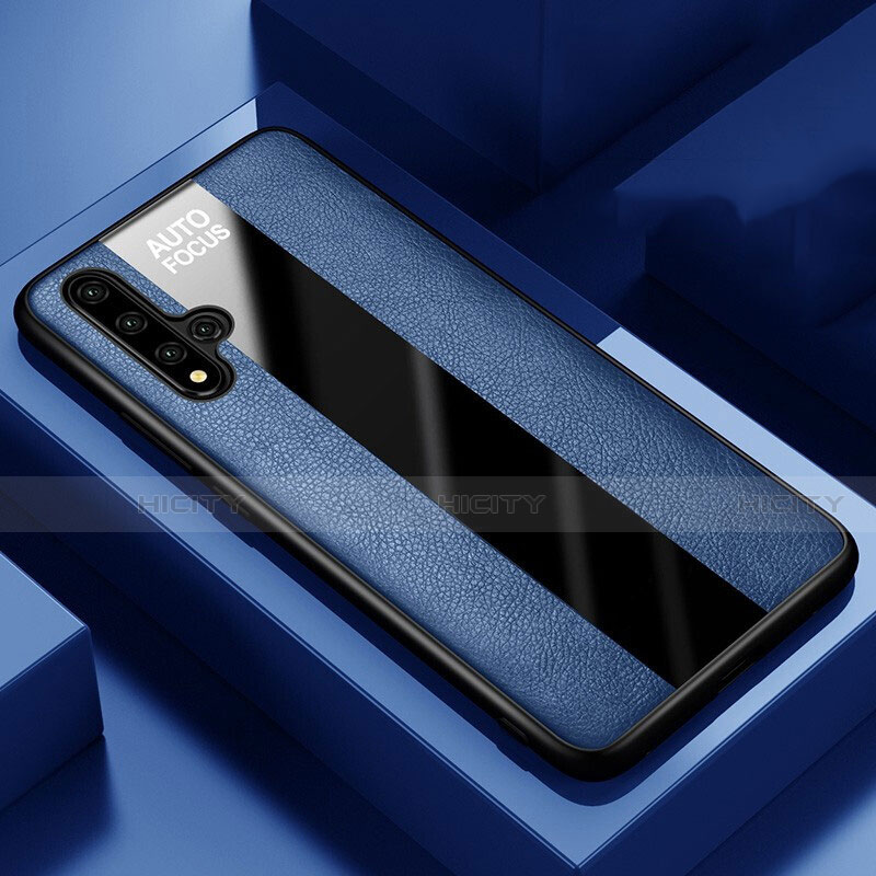 Custodia Silicone Morbida In Pelle Cover H03 per Huawei Honor 20S Blu