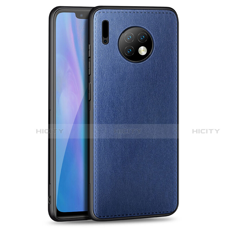 Custodia Silicone Morbida In Pelle Cover H03 per Huawei Mate 30 Pro 5G Blu