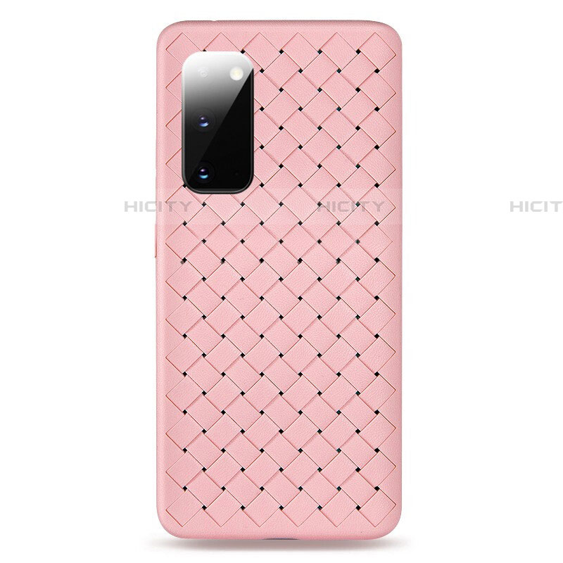 Custodia Silicone Morbida In Pelle Cover H03 per Samsung Galaxy S20 5G Rosa