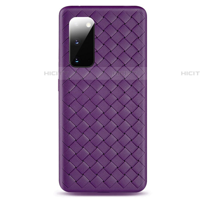 Custodia Silicone Morbida In Pelle Cover H03 per Samsung Galaxy S20 5G Viola