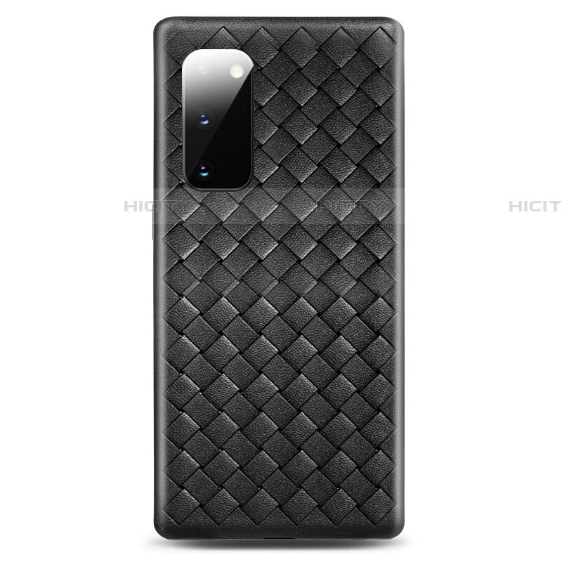 Custodia Silicone Morbida In Pelle Cover H03 per Samsung Galaxy S20 Nero