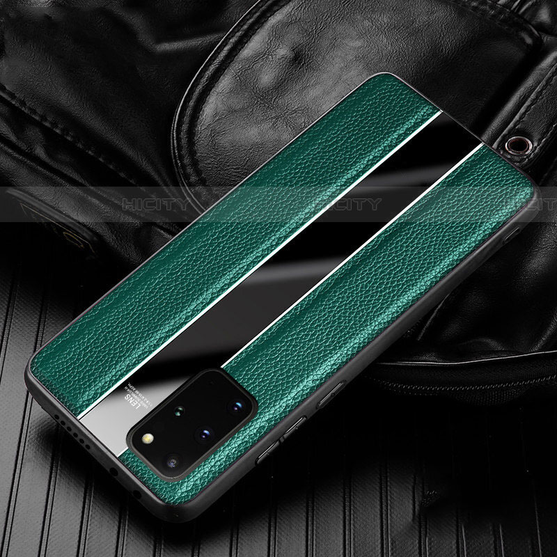 Custodia Silicone Morbida In Pelle Cover H03 per Samsung Galaxy S20 Plus 5G Verde