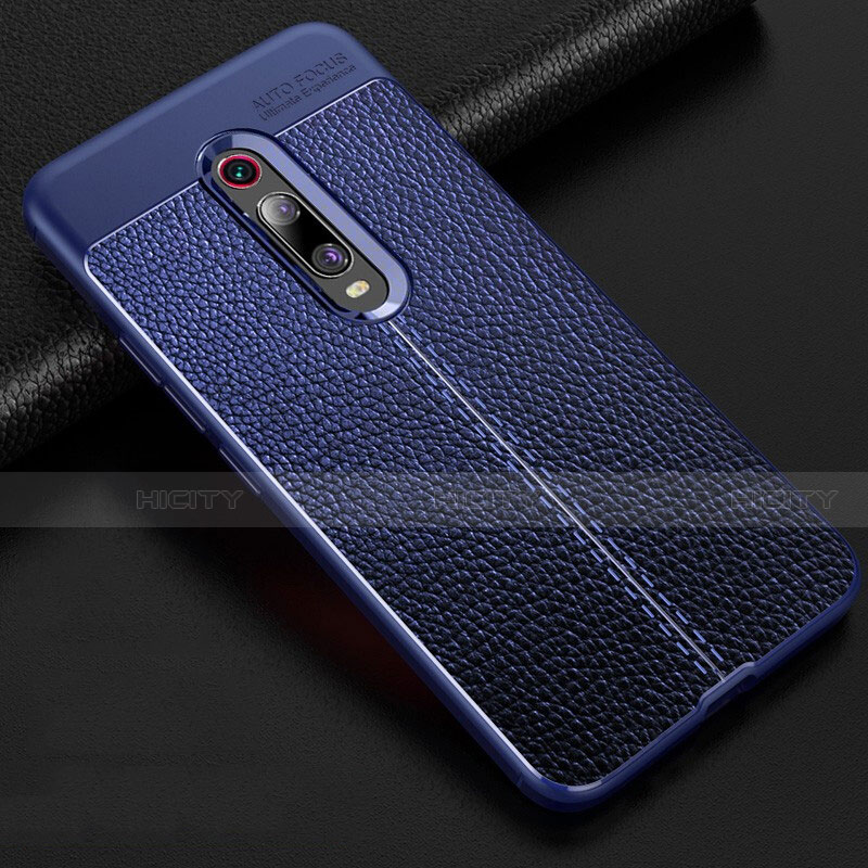 Custodia Silicone Morbida In Pelle Cover H03 per Xiaomi Mi 9T Blu