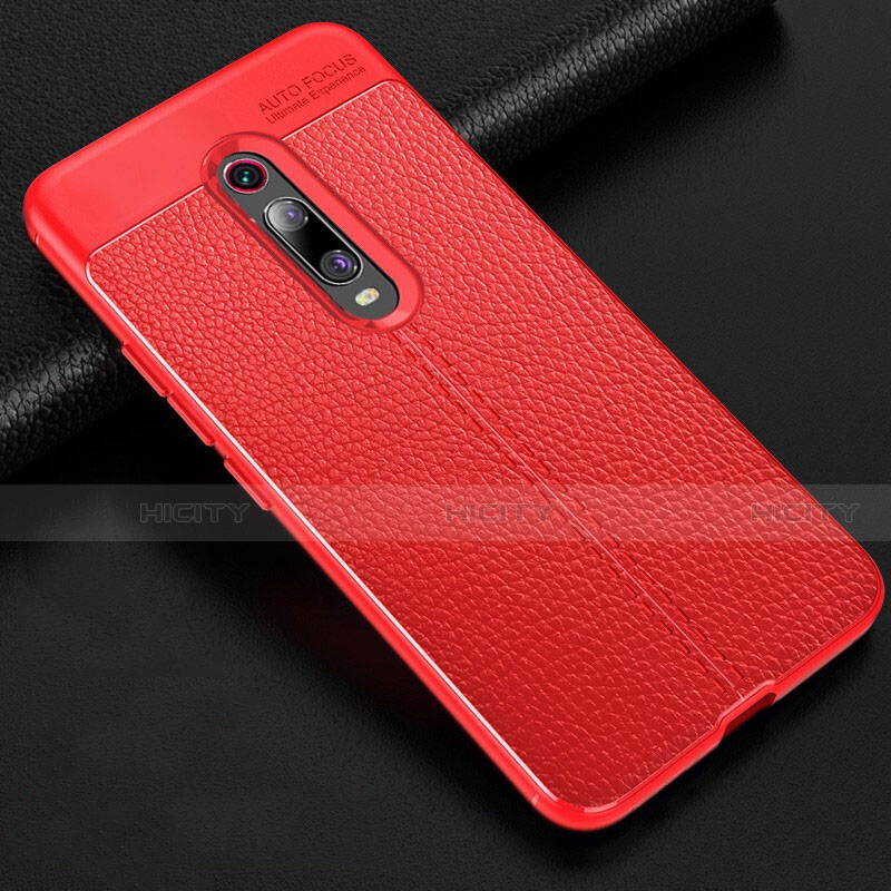 Custodia Silicone Morbida In Pelle Cover H03 per Xiaomi Mi 9T Pro Rosso