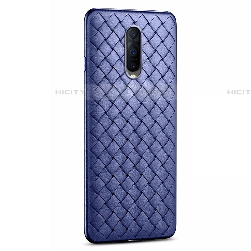 Custodia Silicone Morbida In Pelle Cover H04 per Oppo RX17 Pro Blu