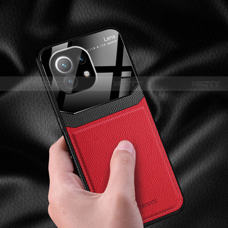 Custodia Silicone Morbida In Pelle Cover H04 per Xiaomi Mi 11 Lite 4G