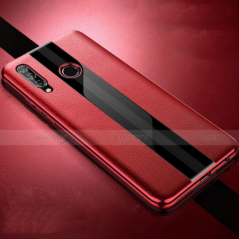 Custodia Silicone Morbida In Pelle Cover H05 per Huawei Honor 20i Rosso