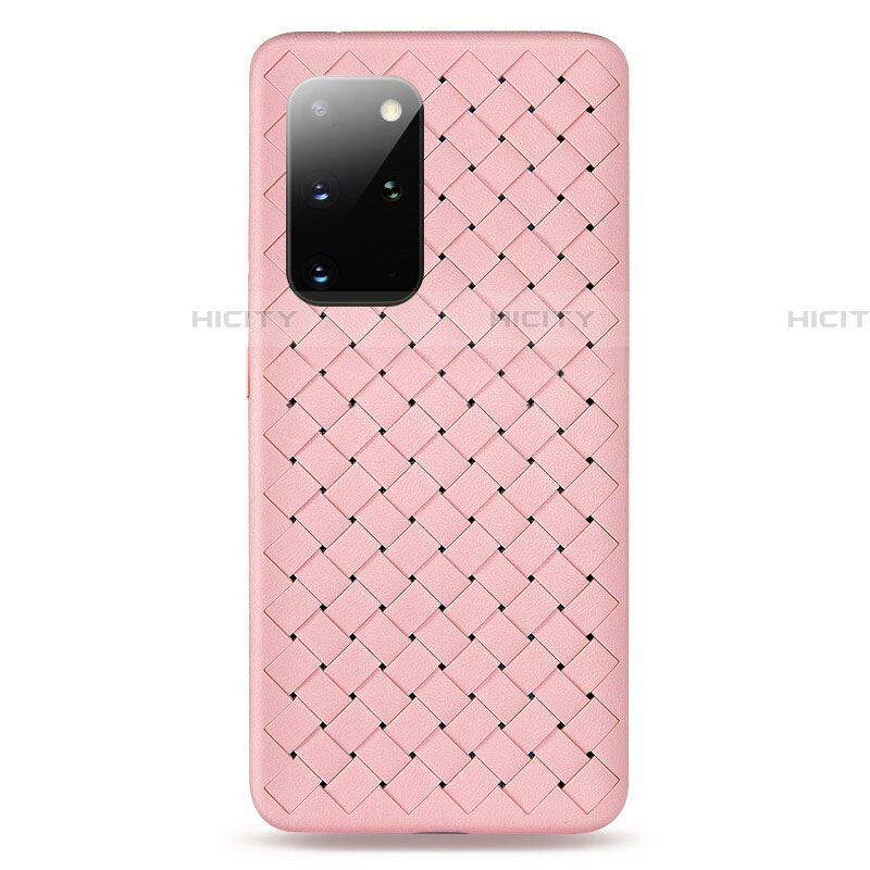 Custodia Silicone Morbida In Pelle Cover H05 per Samsung Galaxy S20 Plus Rosa