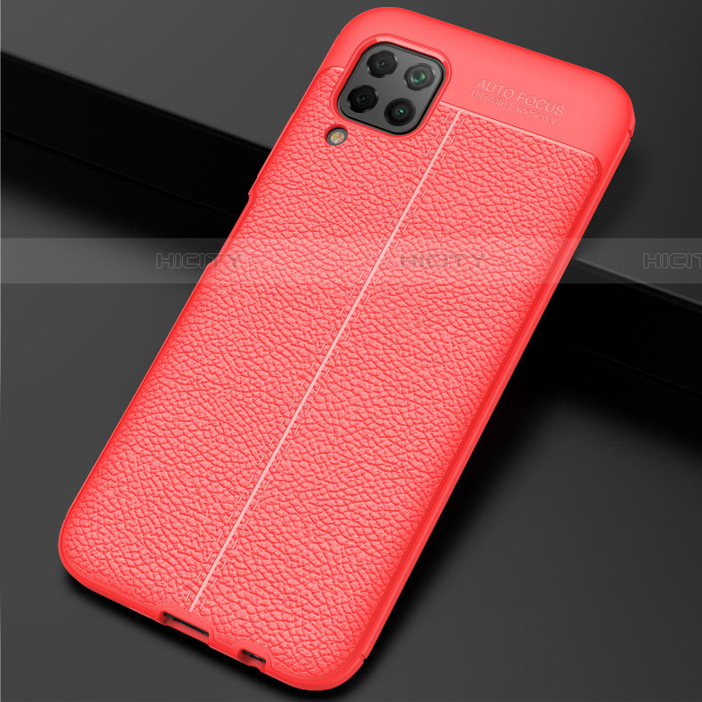 Custodia Silicone Morbida In Pelle Cover H06 per Huawei P40 Lite Rosso