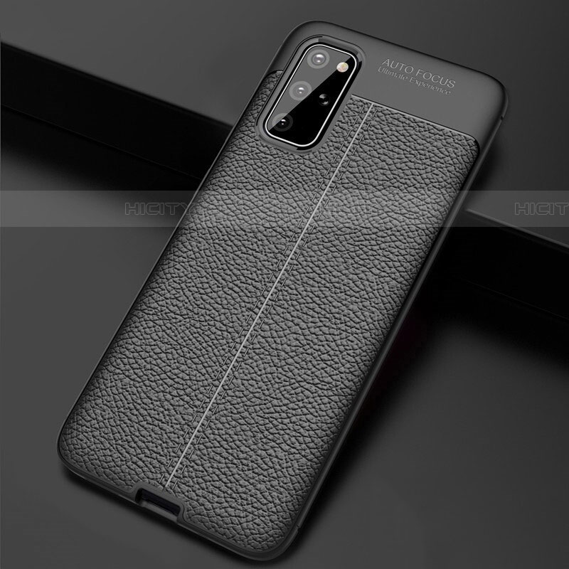 Custodia Silicone Morbida In Pelle Cover H06 per Samsung Galaxy S20 Plus 5G Nero