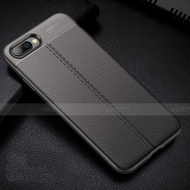 Custodia Silicone Morbida In Pelle Cover H07 per Oppo R15X Grigio