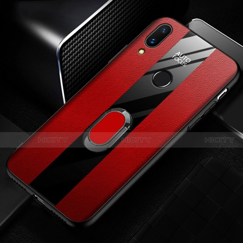 Custodia Silicone Morbida In Pelle Cover L01 per Huawei P20 Lite Rosso