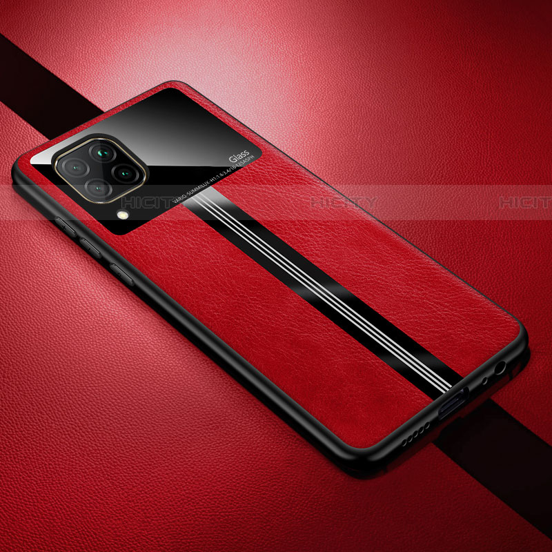 Custodia Silicone Morbida In Pelle Cover L01 per Huawei P40 Lite Rosso