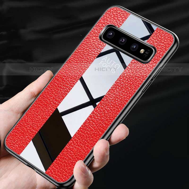 Custodia Silicone Morbida In Pelle Cover L01 per Samsung Galaxy S10 5G