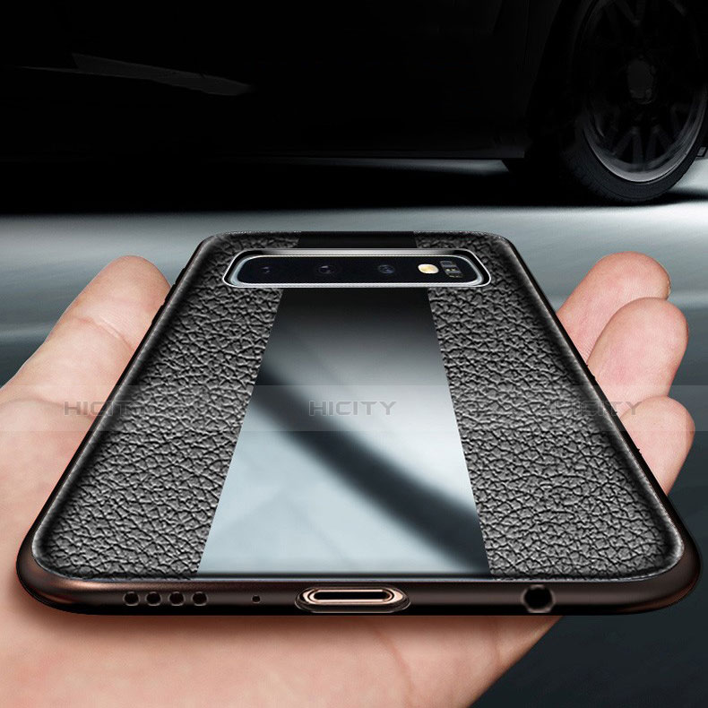 Custodia Silicone Morbida In Pelle Cover L01 per Samsung Galaxy S10 Plus