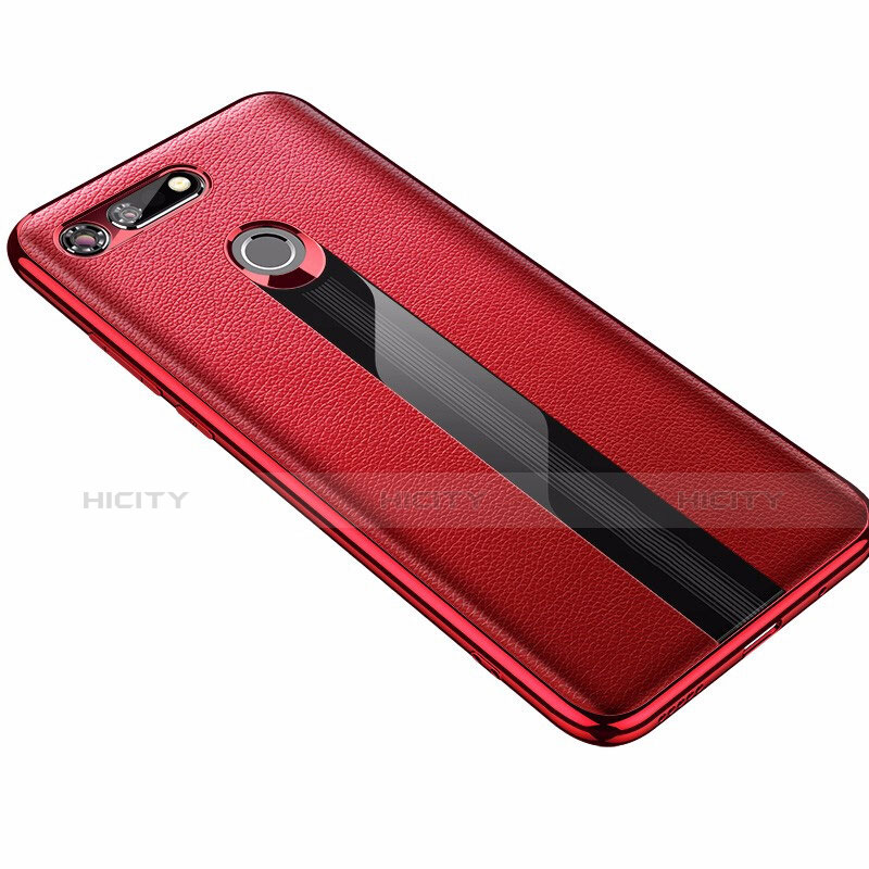 Custodia Silicone Morbida In Pelle Cover M01 per Huawei Honor V20 Rosso
