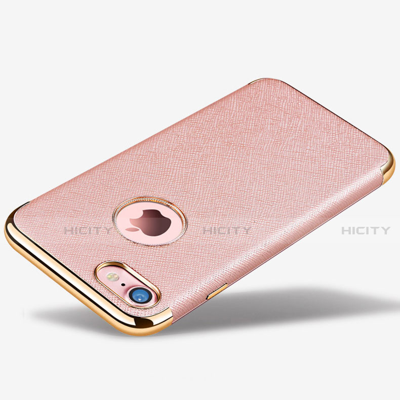 Custodia Silicone Morbida In Pelle Cover per Apple iPhone SE (2020) Oro Rosa