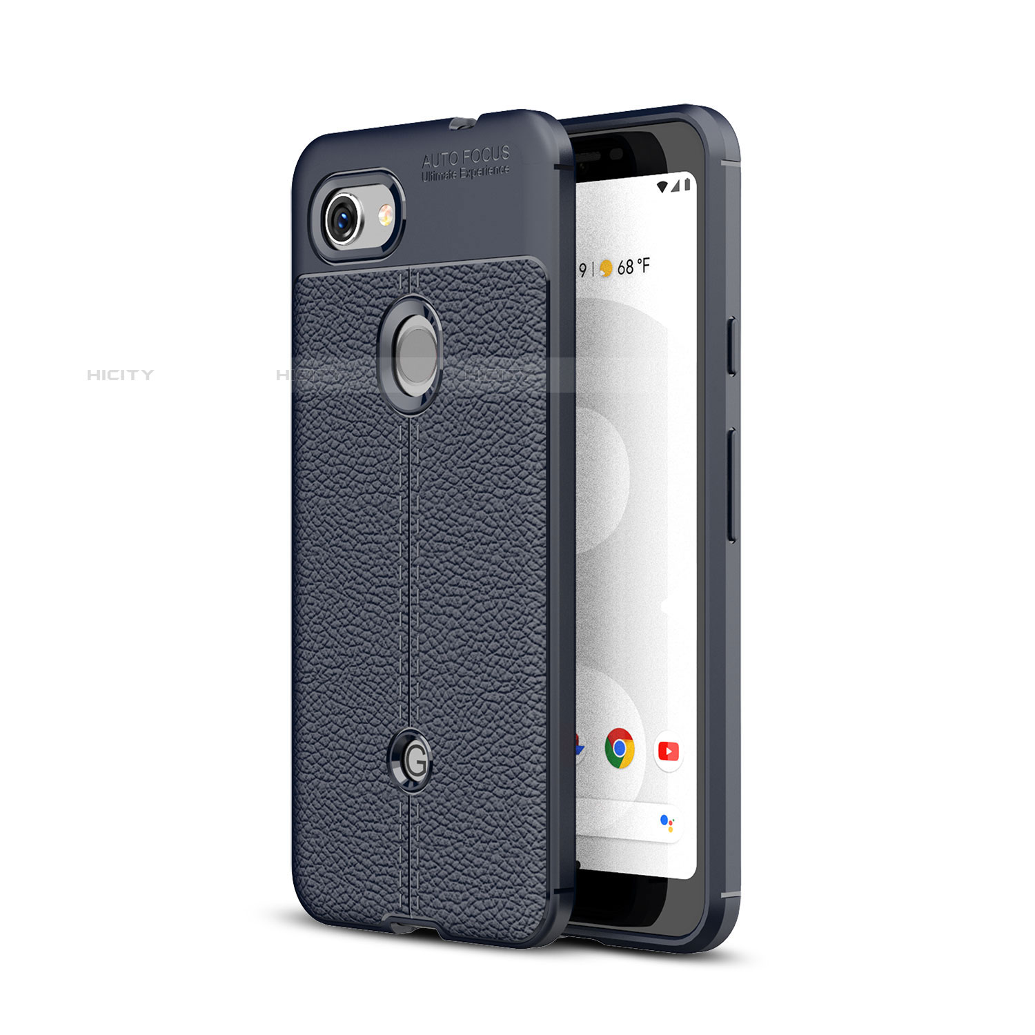 Custodia Silicone Morbida In Pelle Cover per Google Pixel 3a Blu