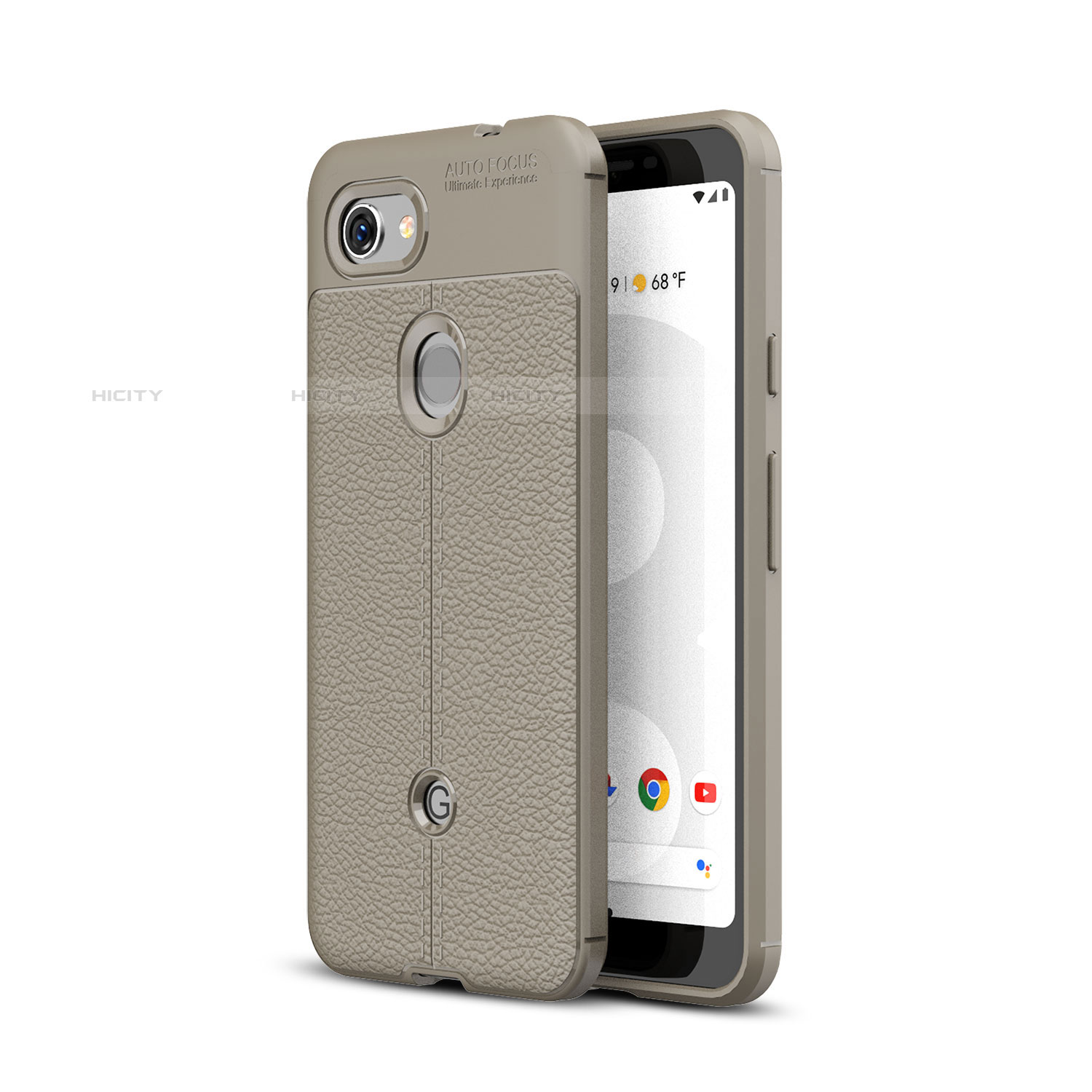 Custodia Silicone Morbida In Pelle Cover per Google Pixel 3a XL Grigio
