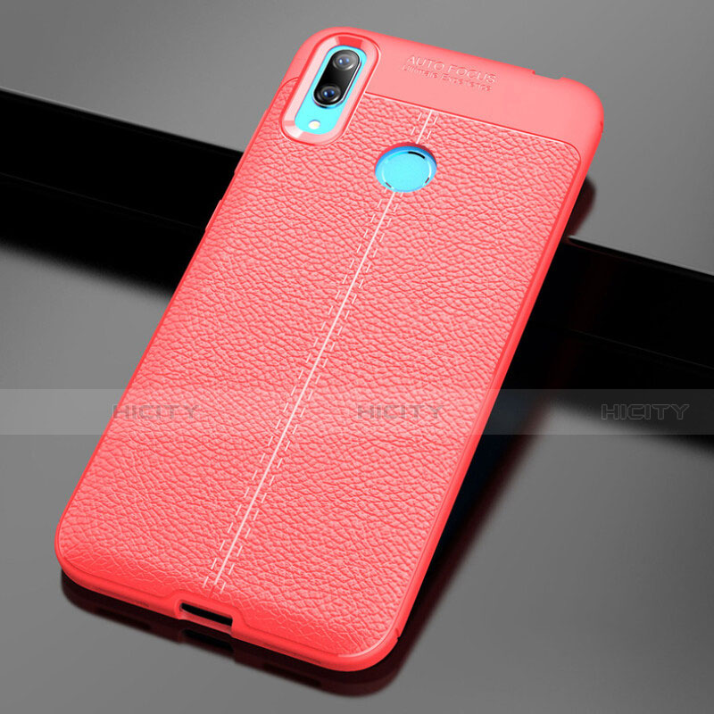Custodia Silicone Morbida In Pelle Cover per Huawei Enjoy 9 Rosso