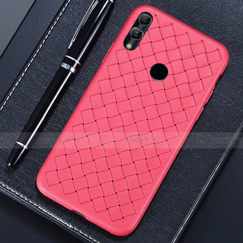 Custodia Silicone Morbida In Pelle Cover per Huawei Honor 8X Rosso