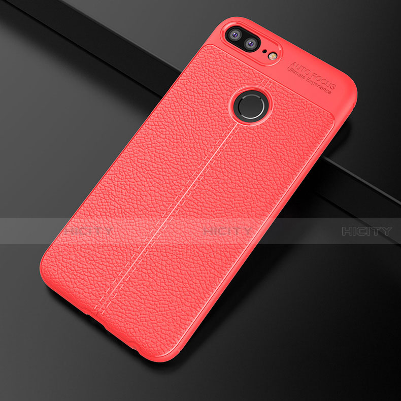 Custodia Silicone Morbida In Pelle Cover per Huawei Honor 9 Lite Rosso