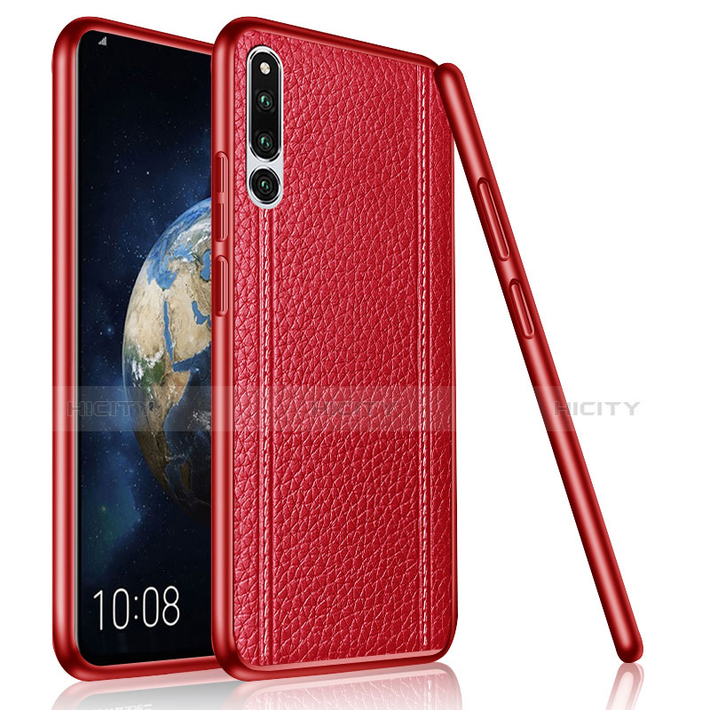 Custodia Silicone Morbida In Pelle Cover per Huawei Honor Magic 2 Rosso