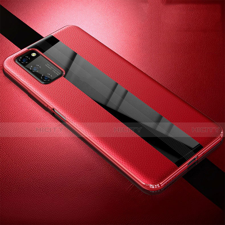 Custodia Silicone Morbida In Pelle Cover per Huawei Honor V30 Pro 5G Rosso