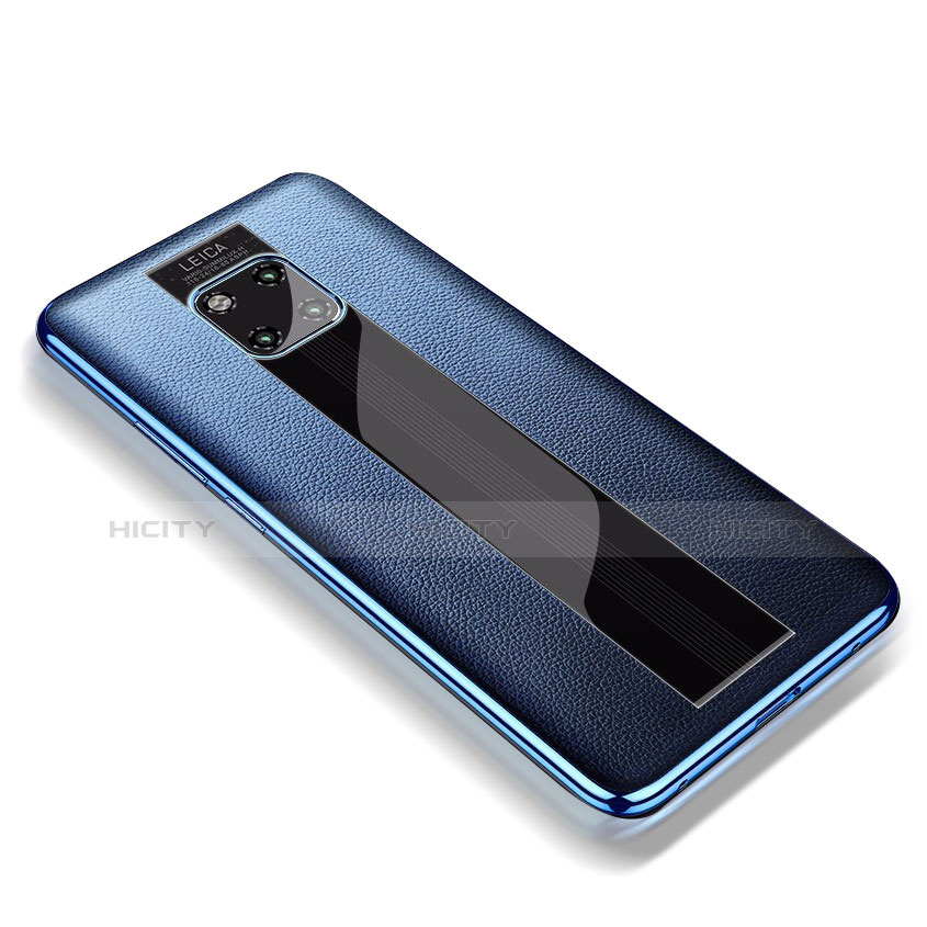 Custodia Silicone Morbida In Pelle Cover per Huawei Mate 20 RS Blu