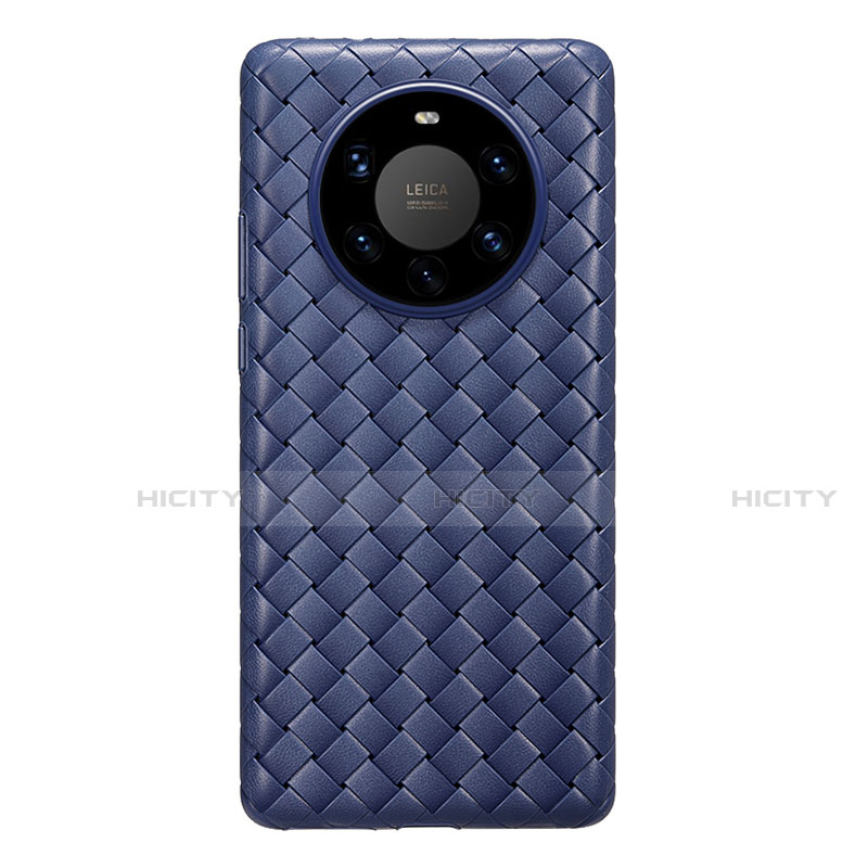 Custodia Silicone Morbida In Pelle Cover per Huawei Mate 40 Pro+ Plus Blu