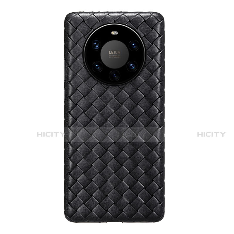 Custodia Silicone Morbida In Pelle Cover per Huawei Mate 40 Pro+ Plus Nero