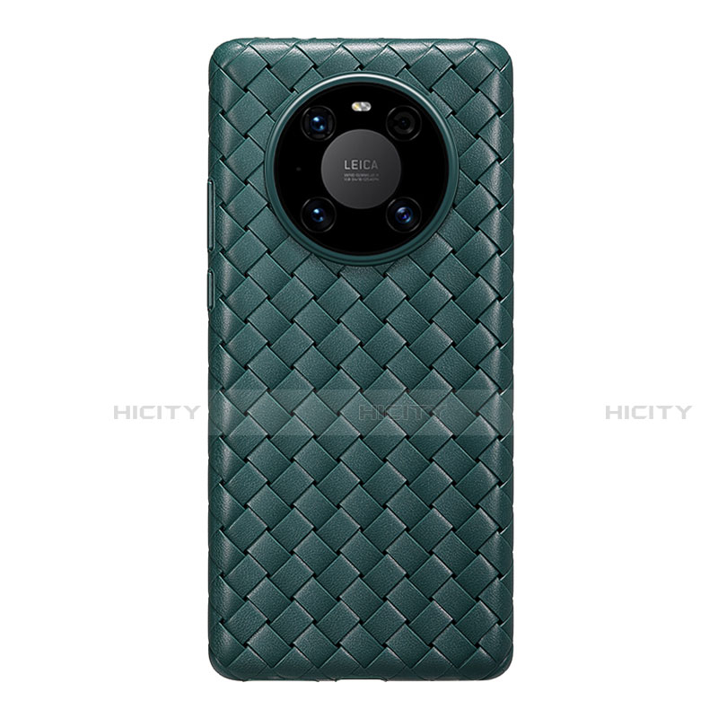 Custodia Silicone Morbida In Pelle Cover per Huawei Mate 40E 4G Verde Notte
